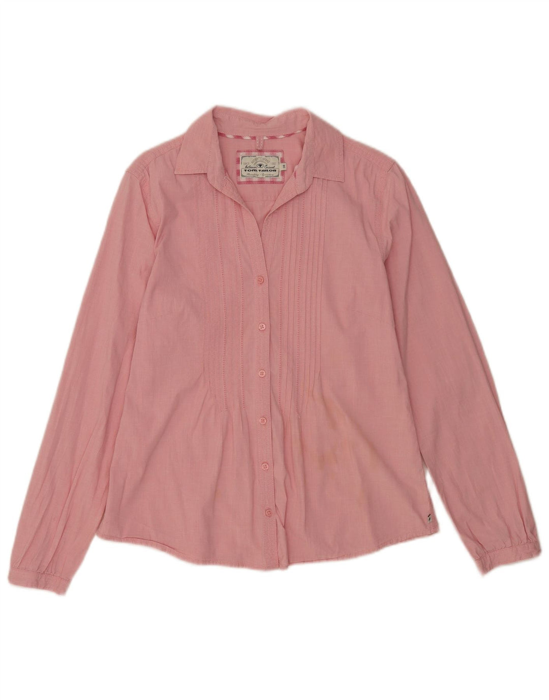 Tom Tailor Womens Tuxedo Shirt EU 38 Medium Pink Cotton