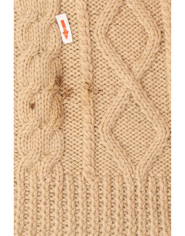 Vintage Mens Cardigan Sweater Medium Beige
