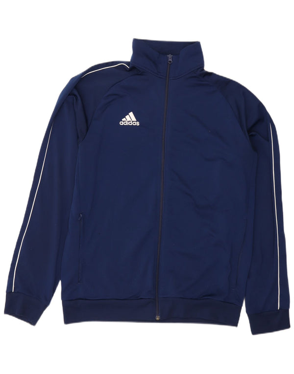 Adidas Mens Tracksuit Top Jacket Large Navy Blue Polyester