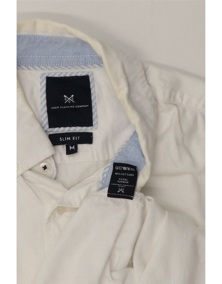 CREW CLOTHING Mens Slim Fit Shirt Medium White Cotton