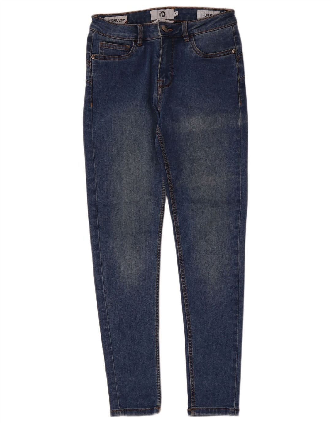 Dack's Womens Slim Jeans IT 42 Medium W28 L27 Blue Cotton