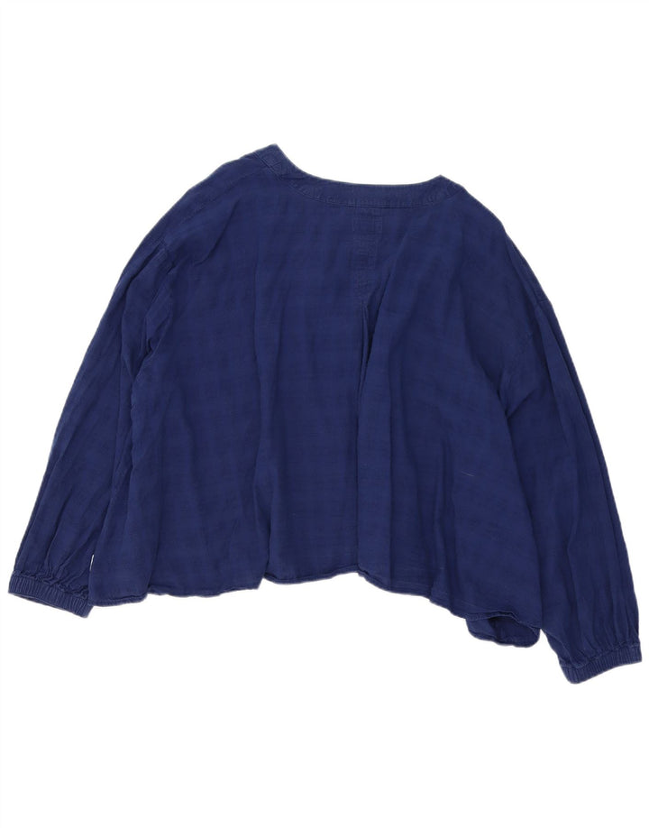 Wrangler Womens Crop Oversized Shirt Blouse UK 10 Small Blue
