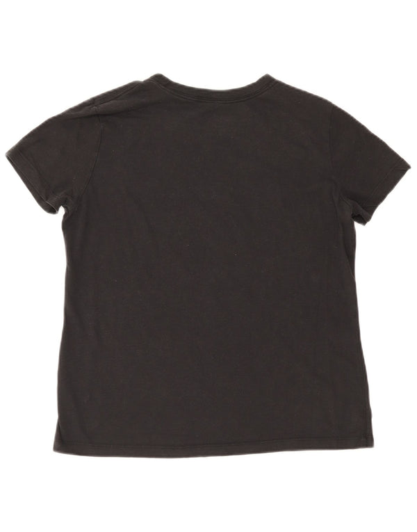 Nike Womens Dri Fit Graphic T-Shirt Top UK 14 Medium Black