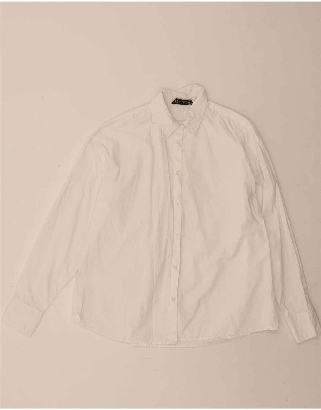 Trussardi Womens Oversized Shirt IT 38 XS White Cotton