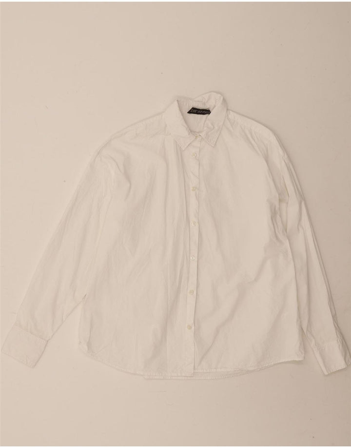 Trussardi Womens Oversized Shirt IT 38 XS White Cotton