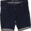 MOSSIMO Womens Bermuda Mid Rise Denim Shorts W36 XL Navy Blue Vintage Mossimo and Second-Hand Mossimo from Messina Hembry 