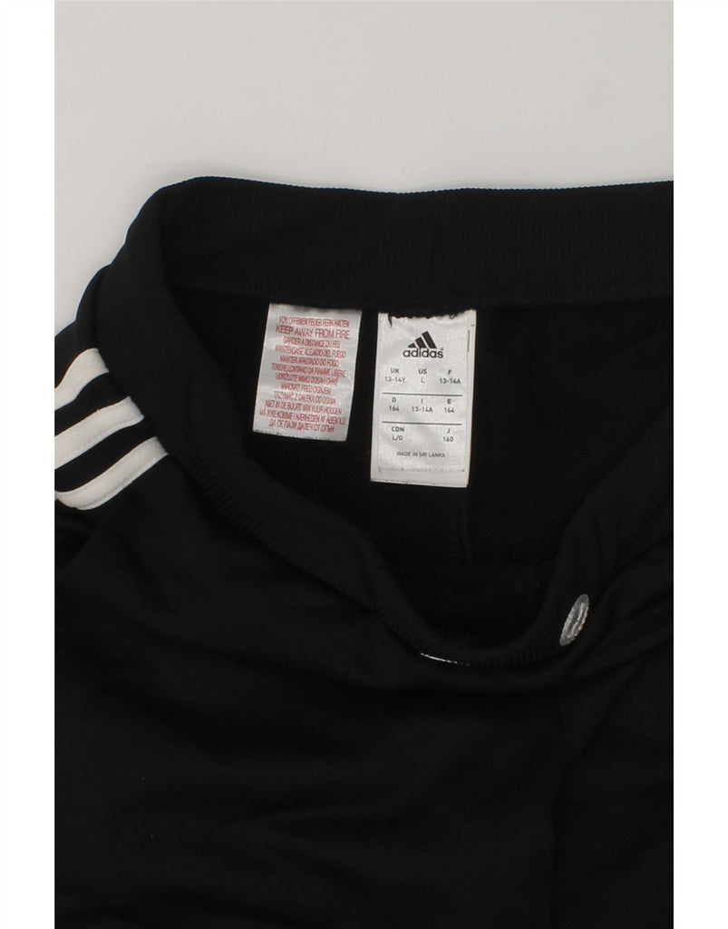 ADIDAS Girls Tracksuit Trousers Joggers 13-14 Years Black Polyester | Vintage Adidas | Thrift | Second-Hand Adidas | Used Clothing | Messina Hembry 