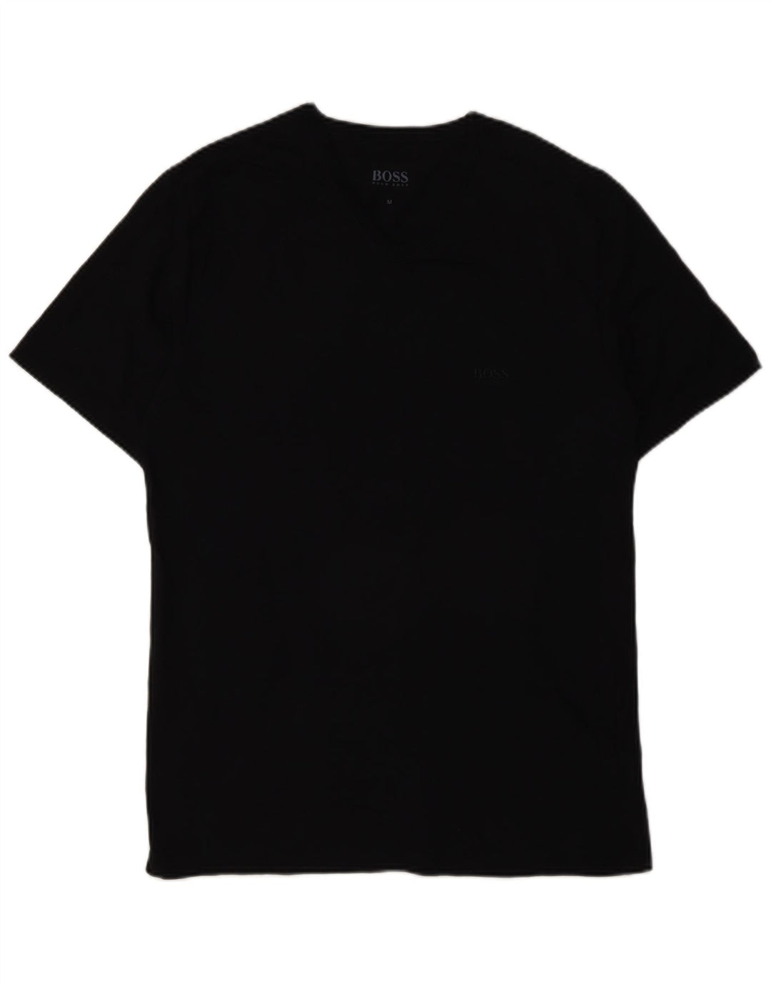 Hugo Boss Mens T-Shirt Top Medium Black Cotton