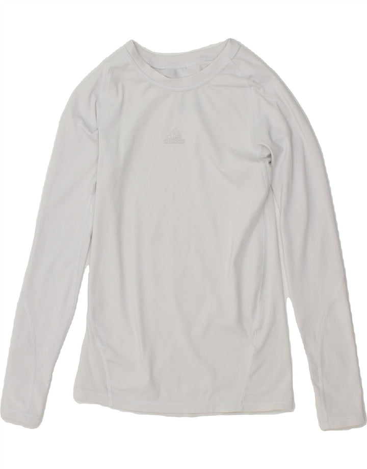 ADIDAS Boys Climacool Top Long Sleeve 11-12 Years White Polyester Vintage Adidas and Second-Hand Adidas from Messina Hembry 
