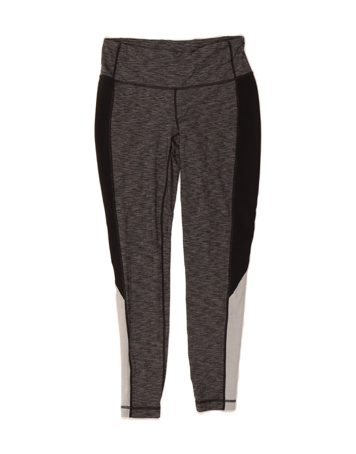 ATHLETA Womens Leggings UK 12 Medium  Grey Colourblock Nylon Vintage Athleta and Second-Hand Athleta from Messina Hembry 