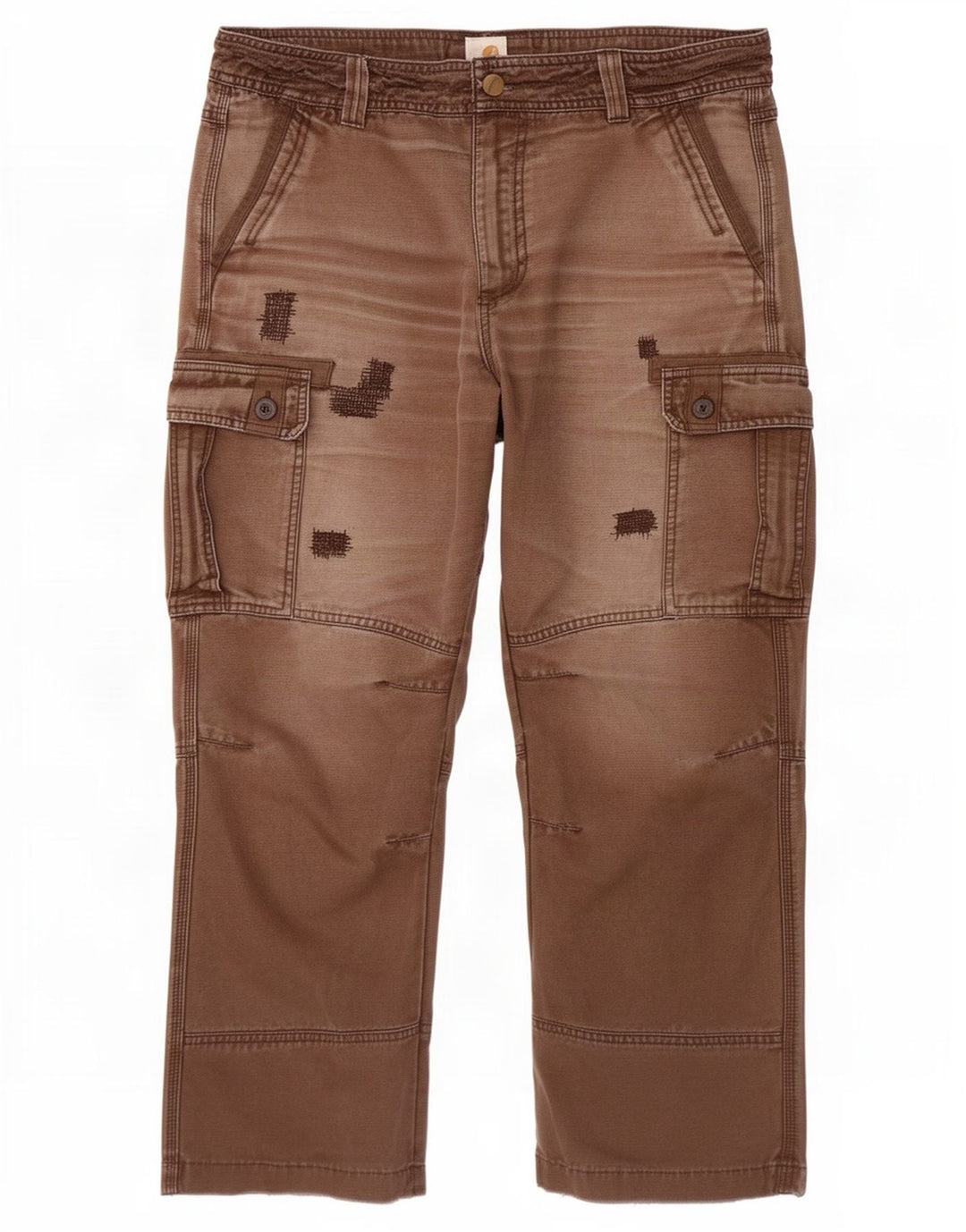 Carhartt Mens Crop Straight Cargo Trousers W36 L26 Brown