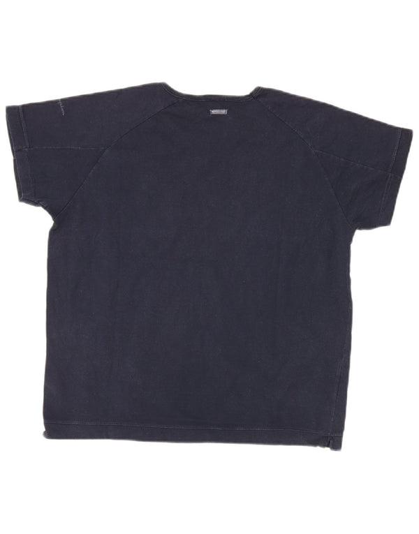 Champion Womens T-Shirt Top UK 16 Large Navy Blue Cotton