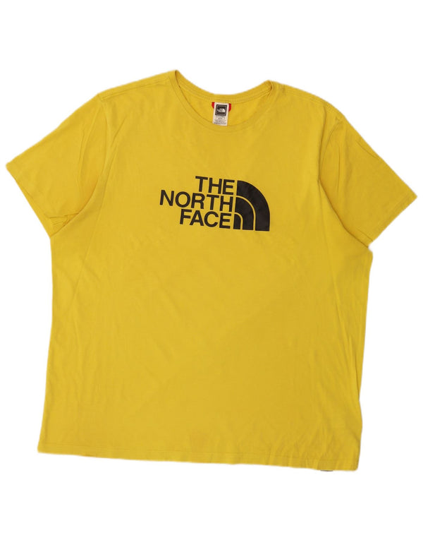The North Face Mens Graphic T-Shirt Top XL Yellow Cotton