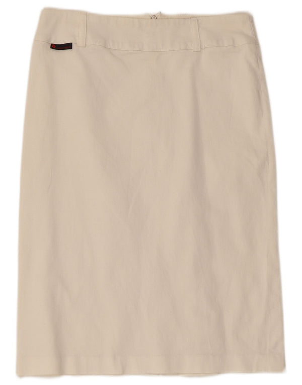 Dolce & Gabbana Womens Straight Skirt IT 42 Medium W30 White Cotton