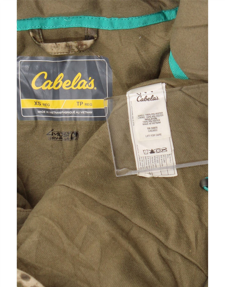 CABELA'S Womens Oversized Windbreaker Jacket UK 6 XS Khaki Camouflage