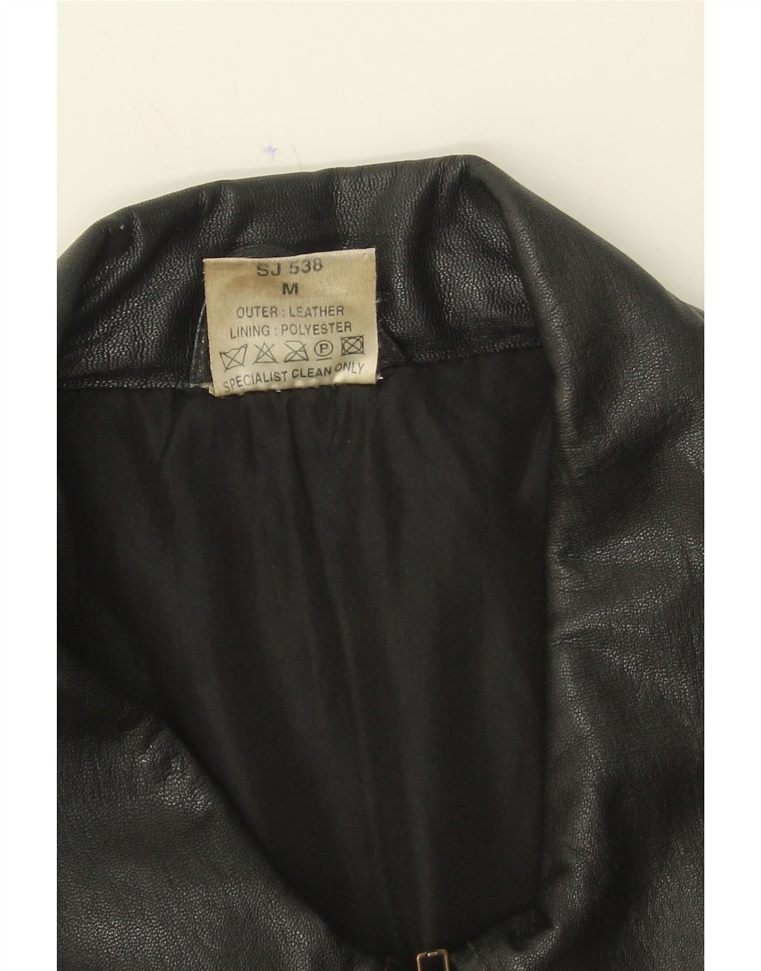 VINTAGE Mens Leather Jacket UK 38 Medium Black Leather Vintage Vintage and Second-Hand Vintage from Messina Hembry 