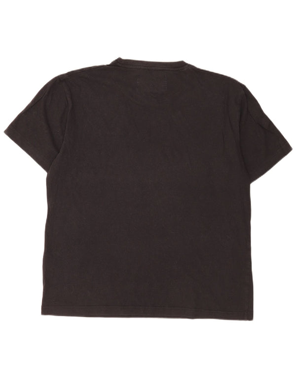 Champion Mens T-Shirt Top Large Black Cotton