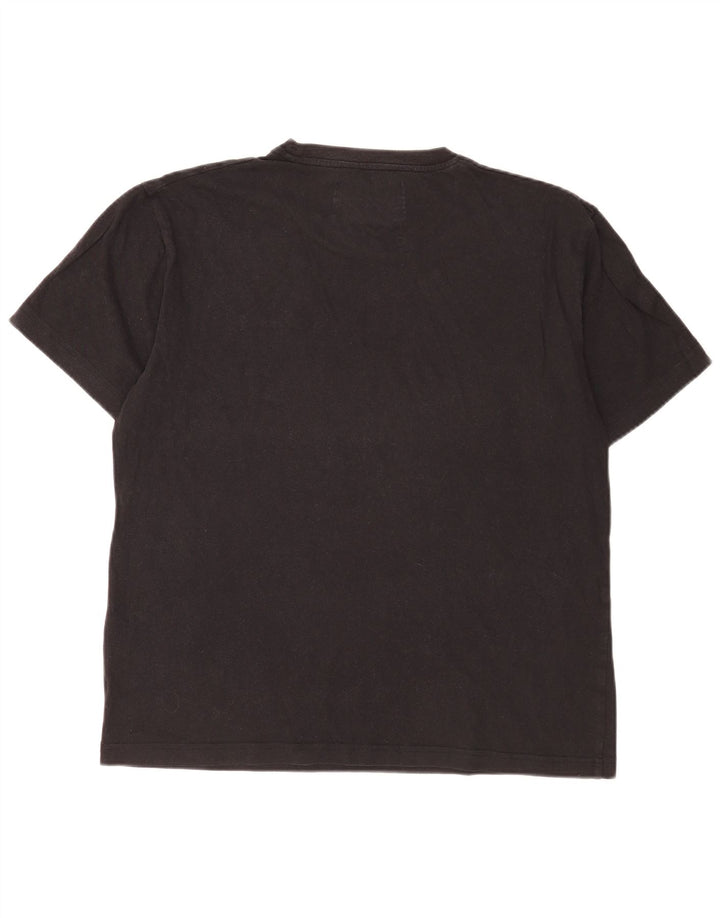 Champion Mens T-Shirt Top Large Black Cotton