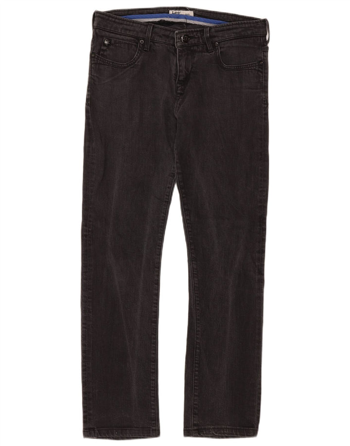 Lee Womens Straight Jeans W29 L30 Black Cotton
