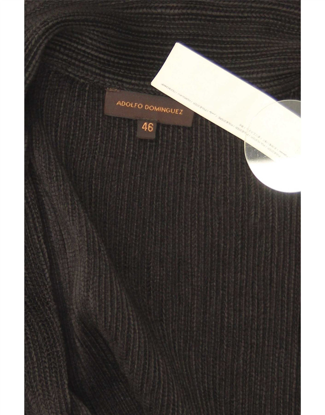 Adolfo Dominguez Womens Ruffle Front Shirt Blouse IT 46 Large Black