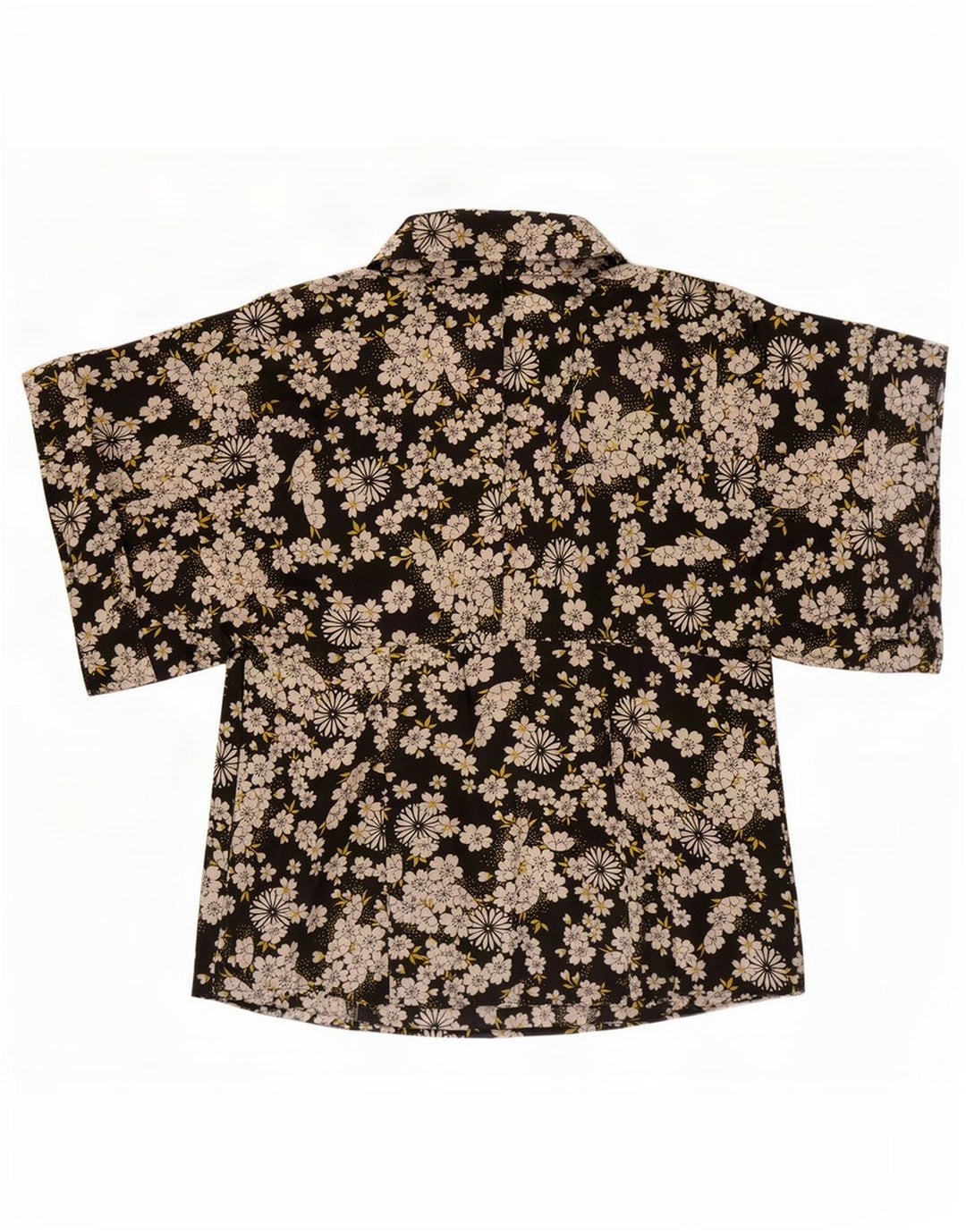 cherie Womens Blouse Top IT 42 Medium Black Floral