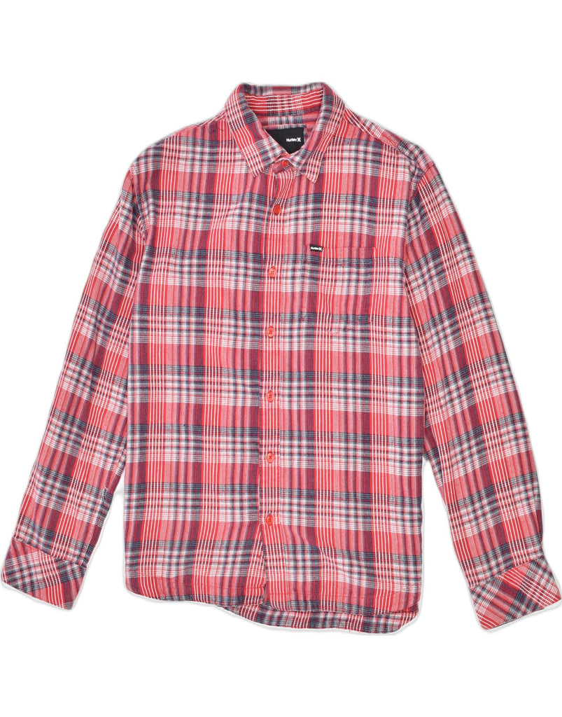 HURLEY Mens Loose Fit Shirt Small Red Check Cotton | Vintage | Thrift | Second-Hand | Used Clothing | Messina Hembry 