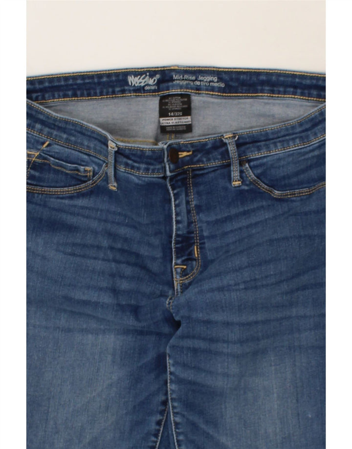 MOSSIMO Womens Mid Rise Jegging Jeans US 14 Large W32 L26 Blue Cotton Vintage Mossimo and Second-Hand Mossimo from Messina Hembry 