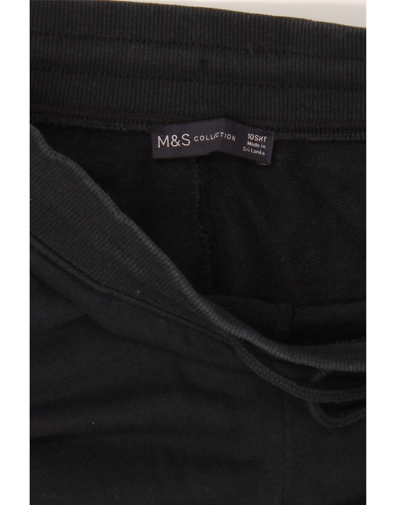 MARKS & SPENCER Womens Tracksuit Trousers Joggers UK 10 Small  Black Vintage Marks & Spencer and Second-Hand Marks & Spencer from Messina Hembry 