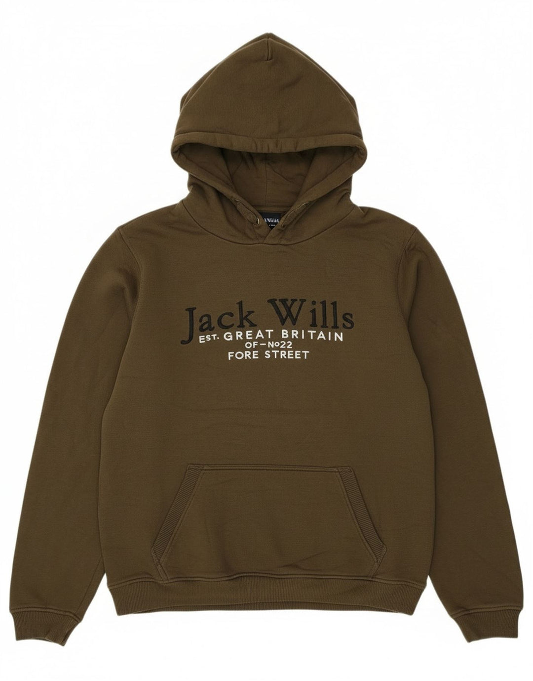 Jack Wills Boys Graphic Hoodie Jumper 15-16 Years Khaki Cotton
