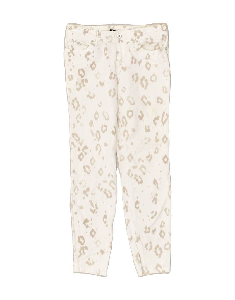 DOLCE & GABBANA Womens Slim Casual Trousers W28 L27 White Animal Print | Vintage Dolce & Gabbana | Thrift | Second-Hand Dolce & Gabbana | Used Clothing | Messina Hembry 