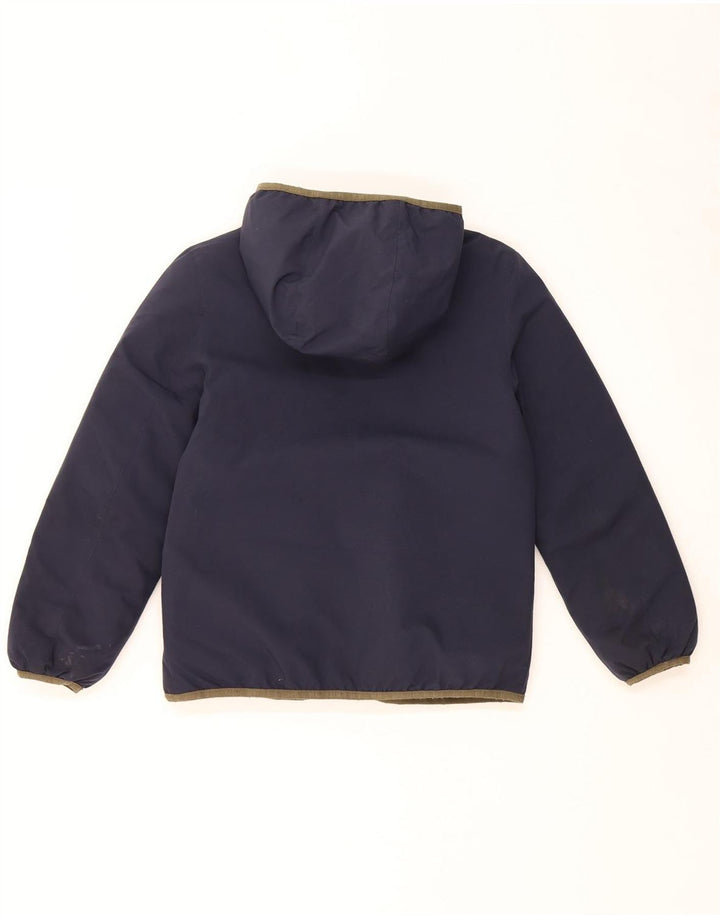 DIESEL Boys Hooded Windbreaker Jacket 9-10 Years Navy Blue Polyester