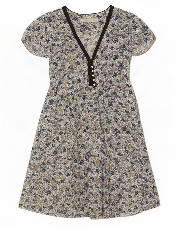 Zara Womens A-Line Dress UK 12 Medium Multicoloured Floral