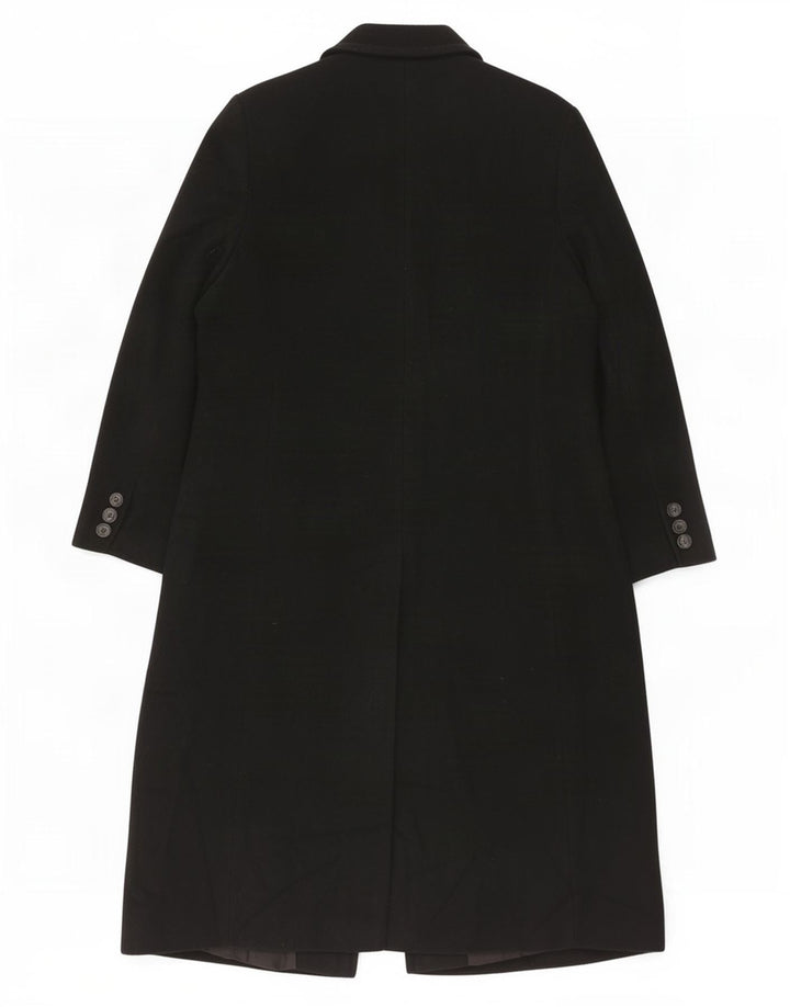 Essentials Womens Overcoat UK 16 Large Black New Wool