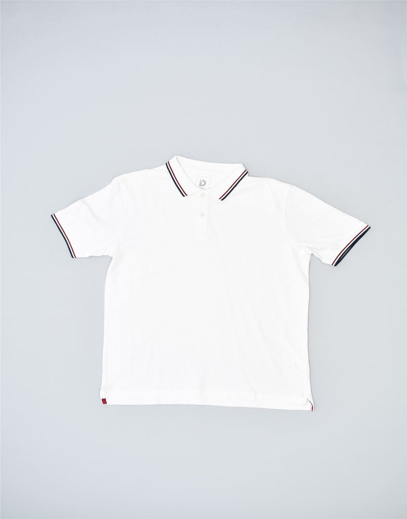 DACK'S Mens Polo Shirt Large White Cotton | Vintage | Thrift | Second-Hand | Used Clothing | Messina Hembry 