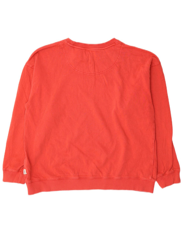 Fat Face Womens Oversized Sweatshirt Jumper UK 14 Large Red Cotton