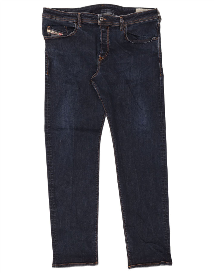 Diesel Mens Slim Jeans W38 L31 Navy Blue Cotton