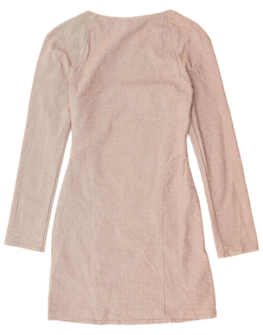 ZARA Womens Long Sleeve Sheath Dress UK 6 XS Red Check Polyester