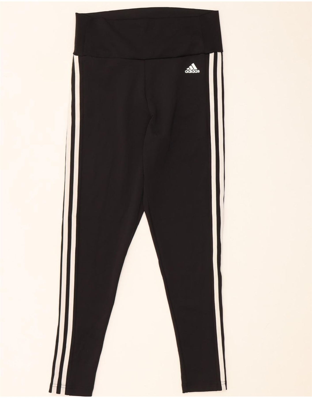 ADIDAS Womens Aeroready Leggings UK 12/14 Medium Black Polyester