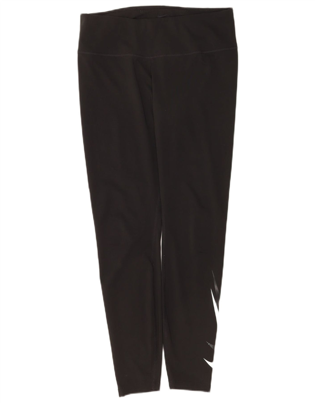 Nike Womens Dri Fit Graphic Leggings UK 16 Large  Black Polyester