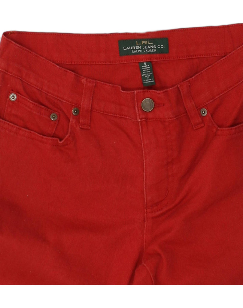 RALPH LAUREN Womens Straight Jeans US 6 Medium W28 L28 Red Cotton | Vintage Ralph Lauren | Thrift | Second-Hand Ralph Lauren | Used Clothing | Messina Hembry 