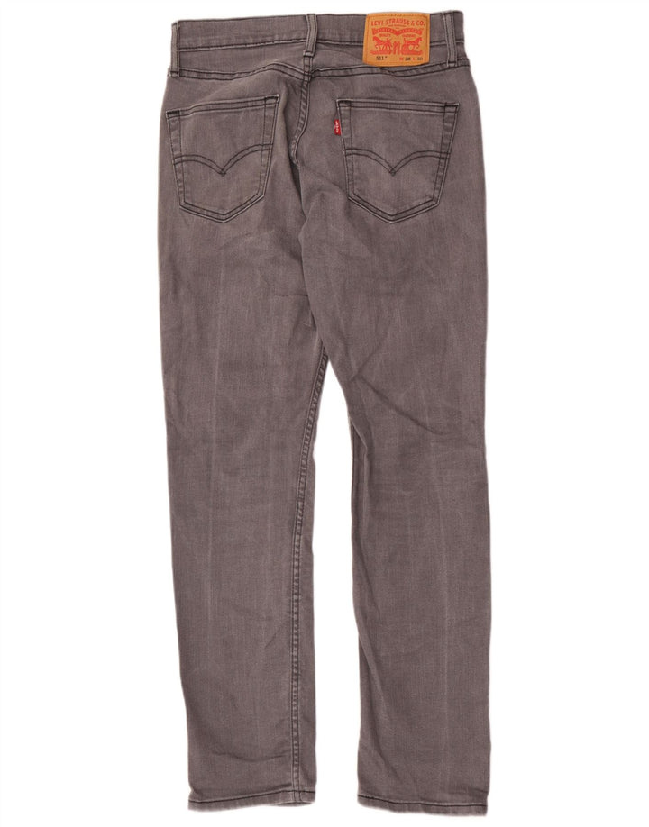 Levi's Mens 511 Slim Jeans W28 L30 Grey Cotton