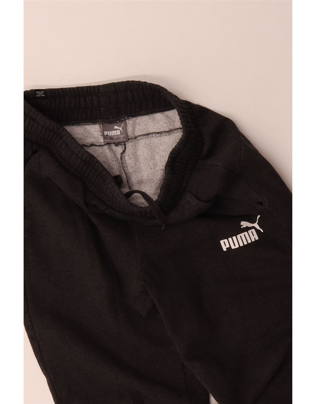Puma Mens Tracksuit Trousers Joggers Small Grey Cotton
