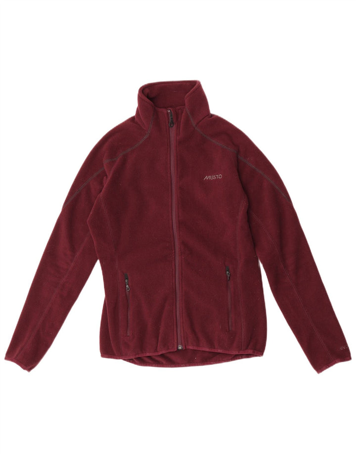 Musto Womens Fleece Jacket UK 12 Medium Burgundy Polyester