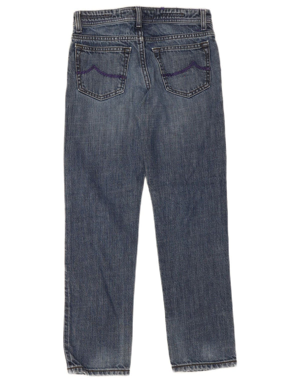 Jacob Cohen Girls Straight Jeans 10-11 Years W28 L24 Navy Blue Cotton