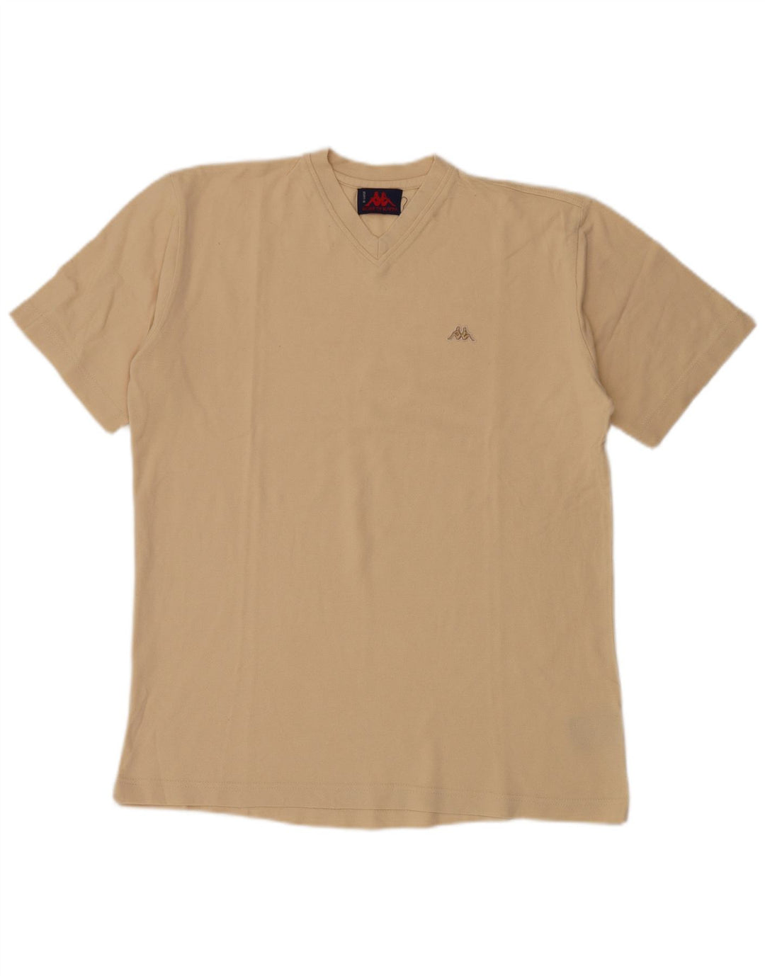 KAPPA Mens T-Shirt Top Large Beige Cotton