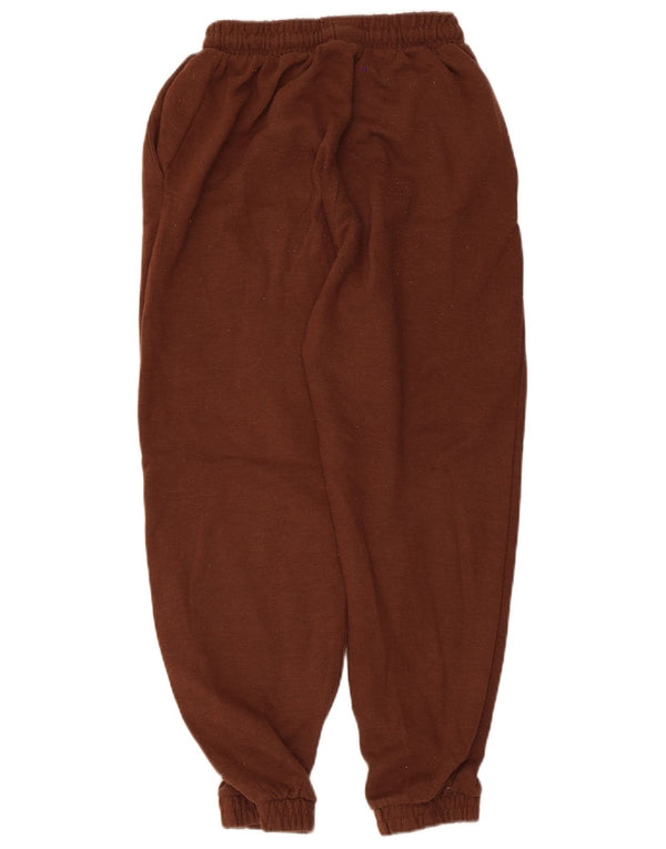 Zara Womens Crop Tracksuit Trousers Joggers UK 8 Small Brown