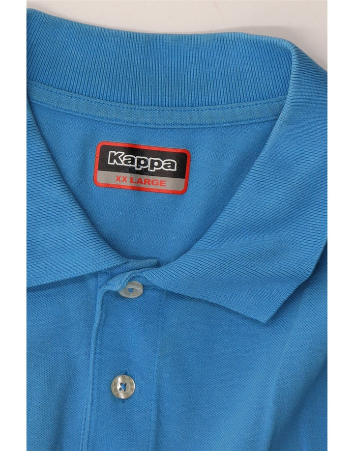KAPPA Mens Polo Shirt 2XL Blue Vintage Kappa and Second-Hand Kappa from Messina Hembry 