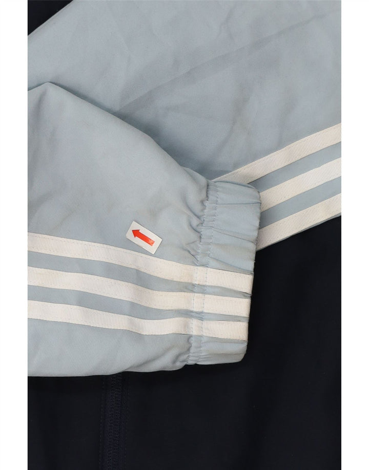 Adidas Mens Tracksuit Top Jacket Medium Navy Blue Colourblock Polyester