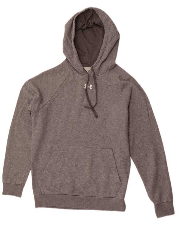 UNDER ARMOUR Mens Hoodie Jumper XS Grey Cotton