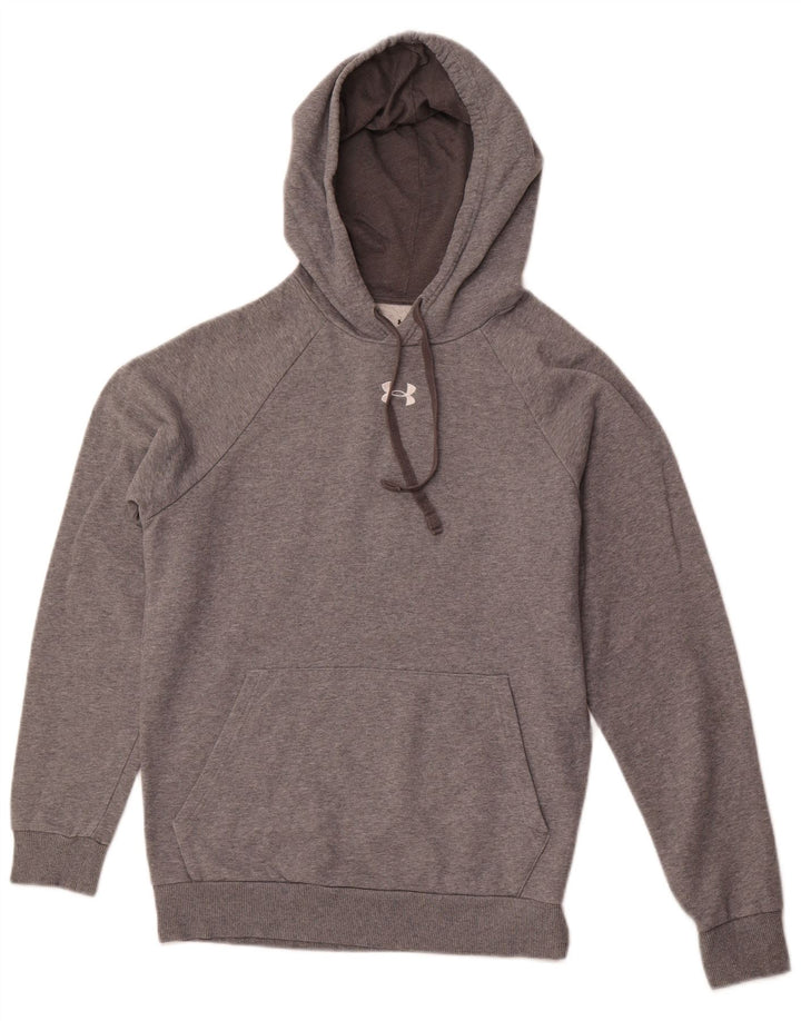 UNDER ARMOUR Mens Hoodie Jumper XS Grey Cotton